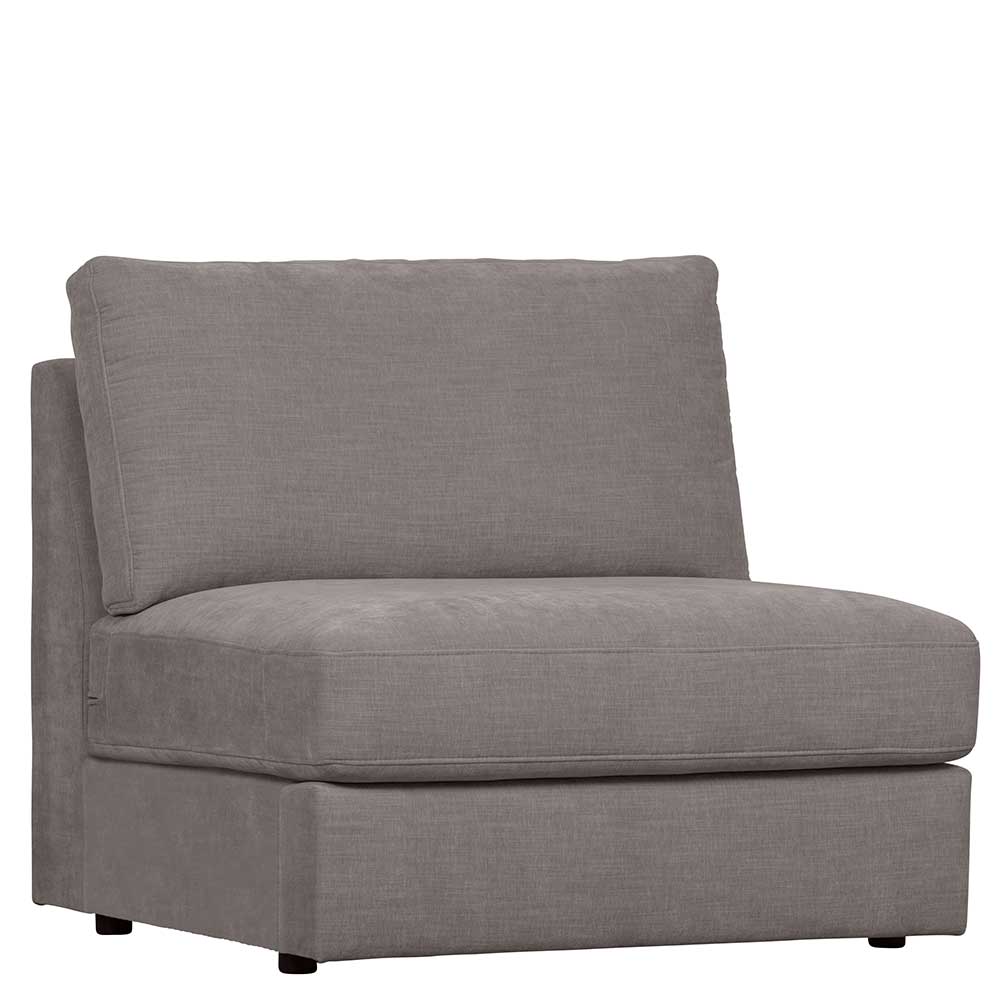 Einsitzer Couch Fredoco in Grau Modulsofa Element