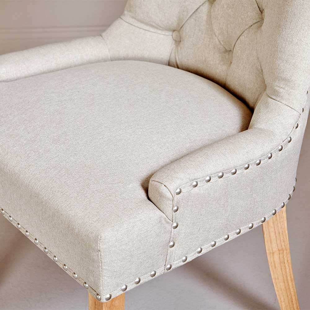 Esszimmerstuhl Vespania in Beige im Chesterfield Look