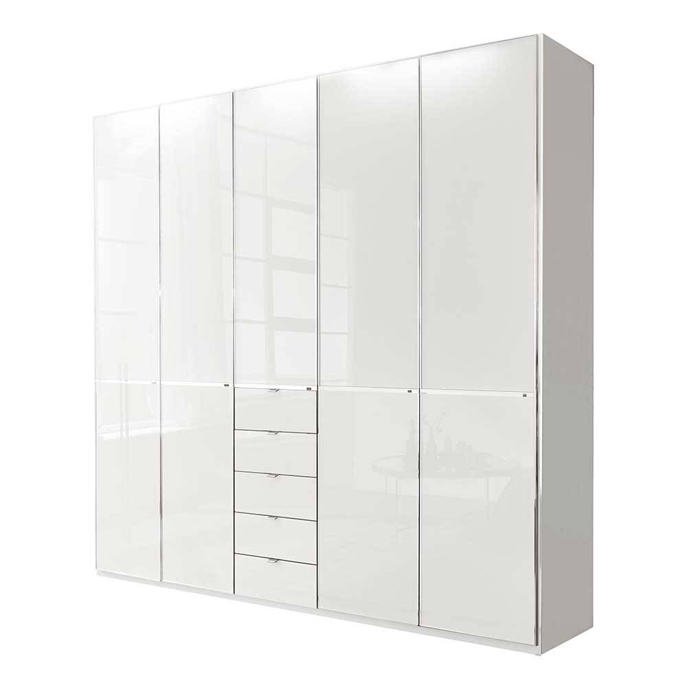 Weißer Schrank Bean 247 cm breit in modernem Design