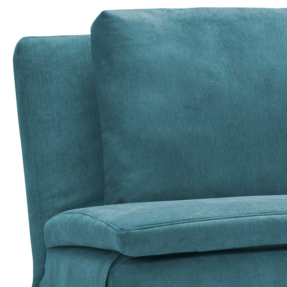 Schlafsofa Iwase in modernem Design - Petrol Microvelour