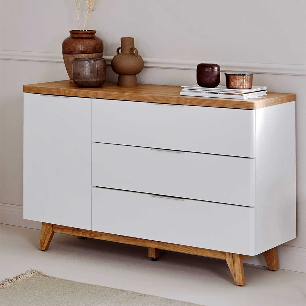 Sideboard Skandi Hajelua mit drei Schubladen und einer Tür