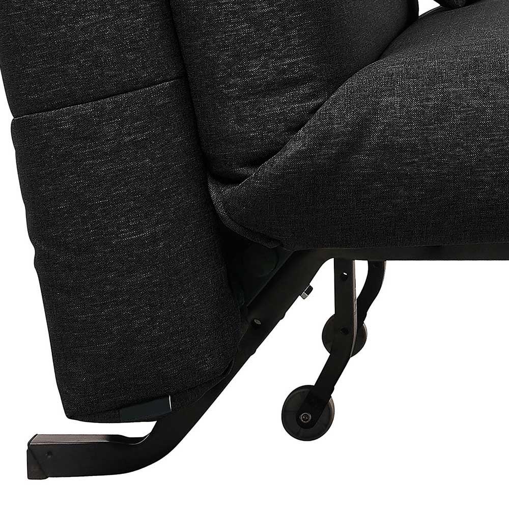 Zweisitzer Schlafsofa Clienta in Schwarz Made in Germany