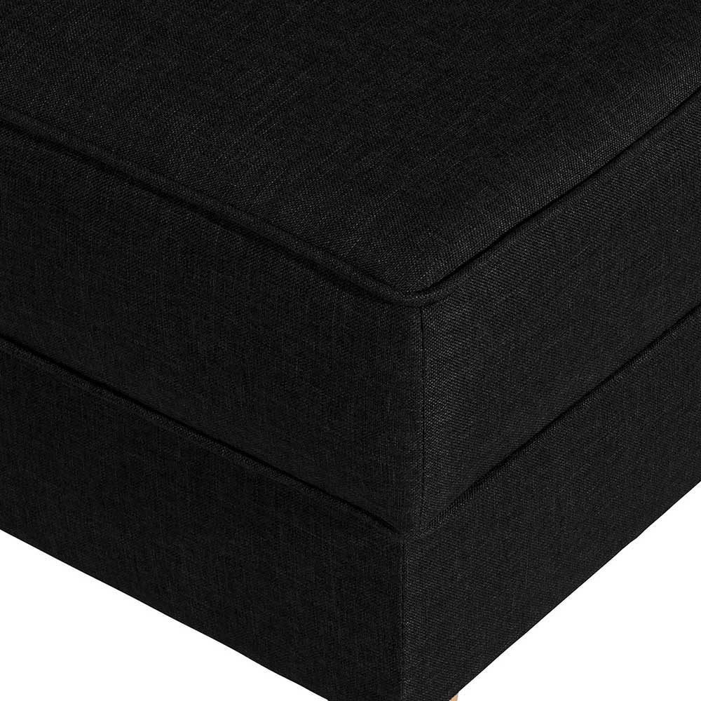 Sessel optional mit Hocker Fiametta in Schwarz und Buchefarben