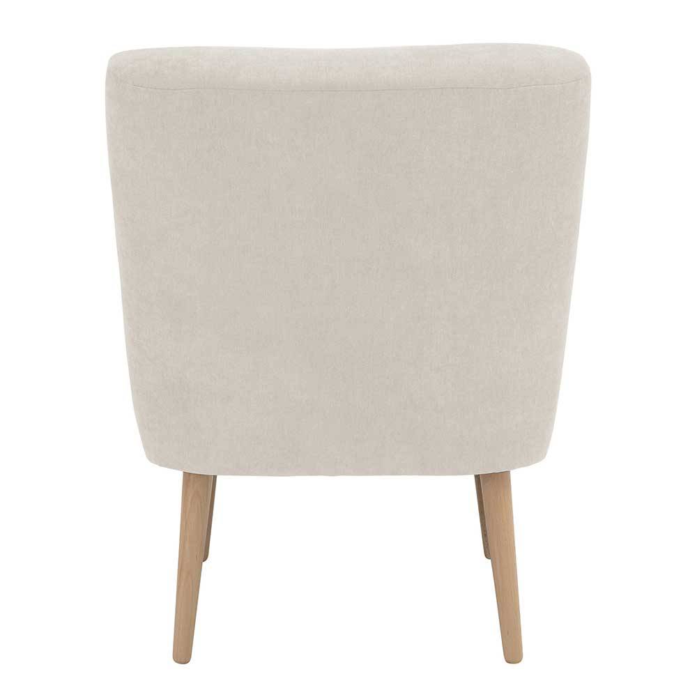 Polstersessel Ramoro in Beige mit Vierfußgestell aus Holz