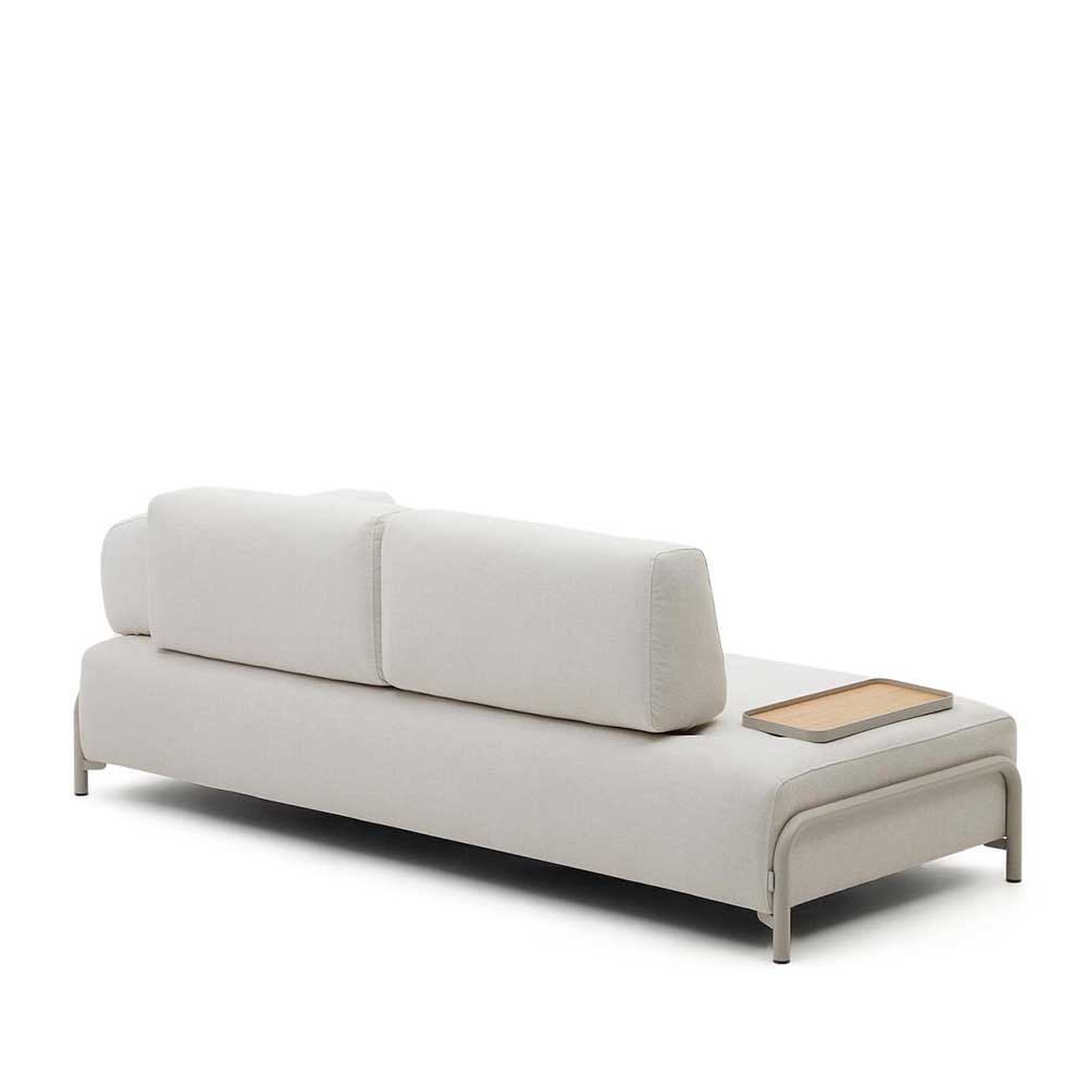 Wohnzimmer Sofa Vivo in Beige mit abnehmbarem Stecktisch