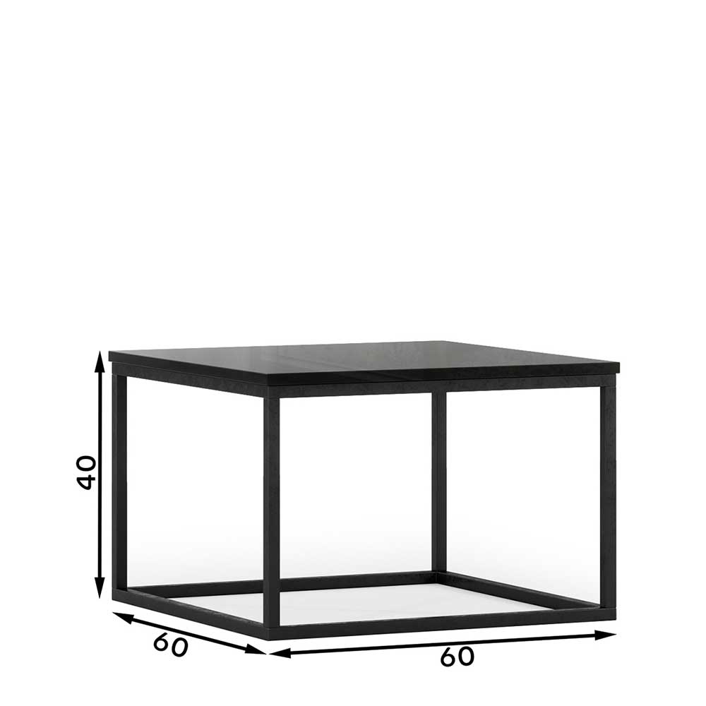 Couchtisch Acaso aus Metall in quadratischer Form