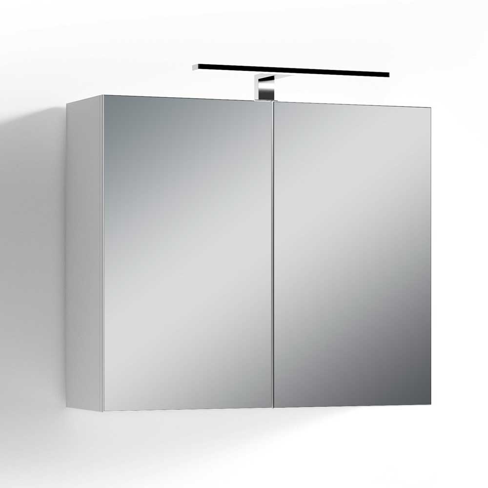 Badschrank mit LED 70 Beleuchtung und Spiegel cm breit Peace