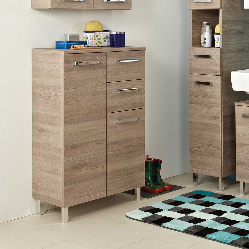 Badschrank Jacquelina in Eiche San Remo 101 cm hoch