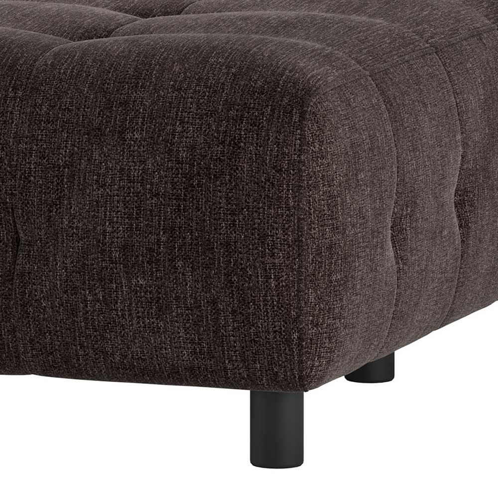 Sofa Element links Mareida in Graubraun aus Flachgewebe