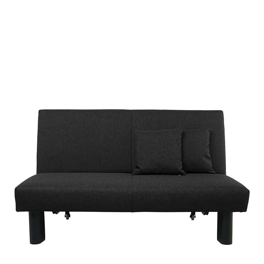 Zweisitzer Schlafsofa Clienta in Schwarz Made in Germany