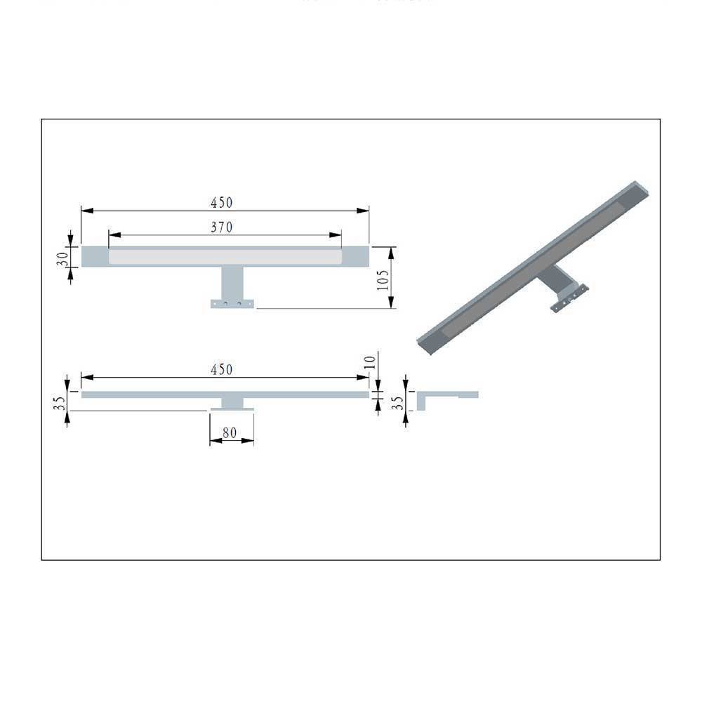 Badezimmer Spiegel Schrank Cadama Made in Germany mit LED Beleuchtung