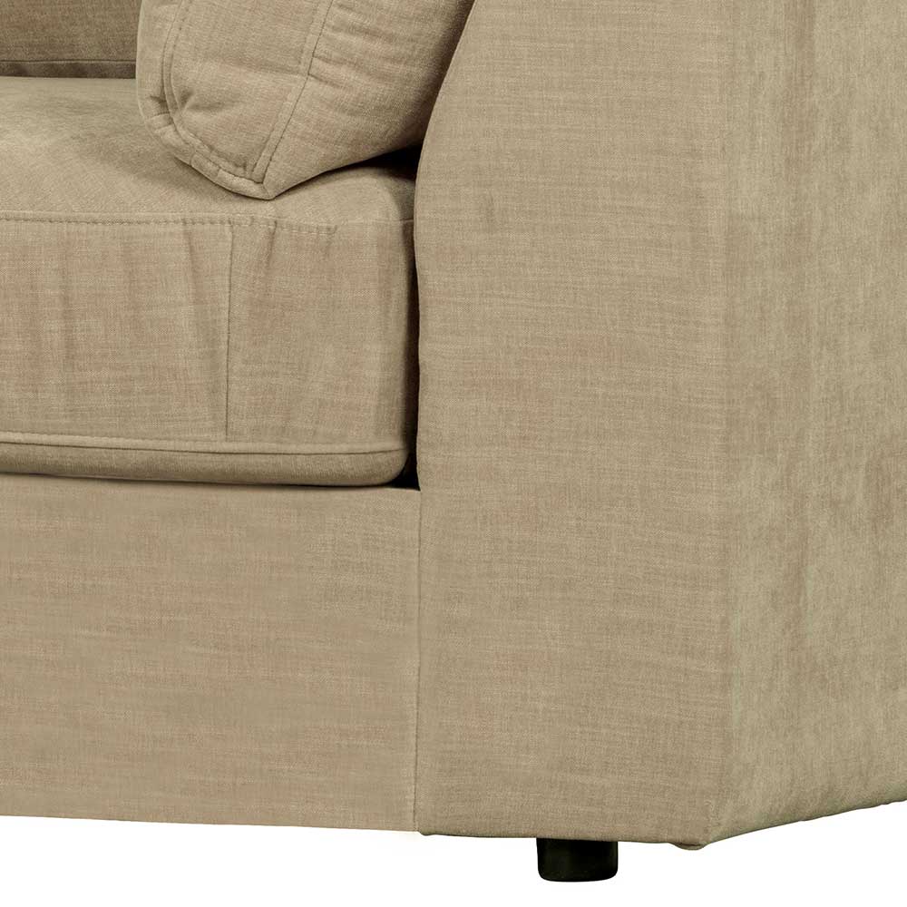 Eckelement Modulsofa Pilamonia in Beige mit Webstoff Bezug