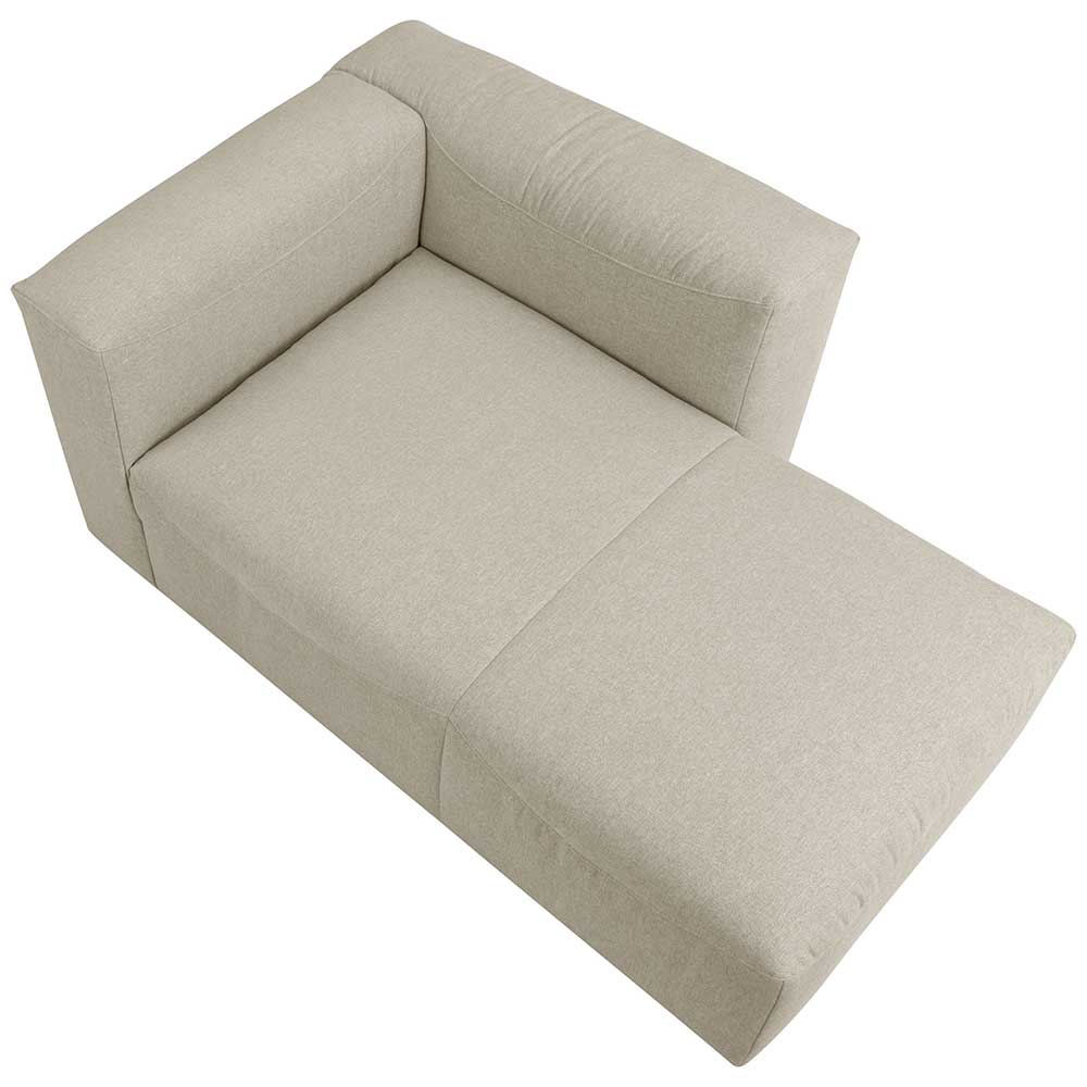 Modulsofa Recamiere Pescara in Cremefarben 160 cm tief