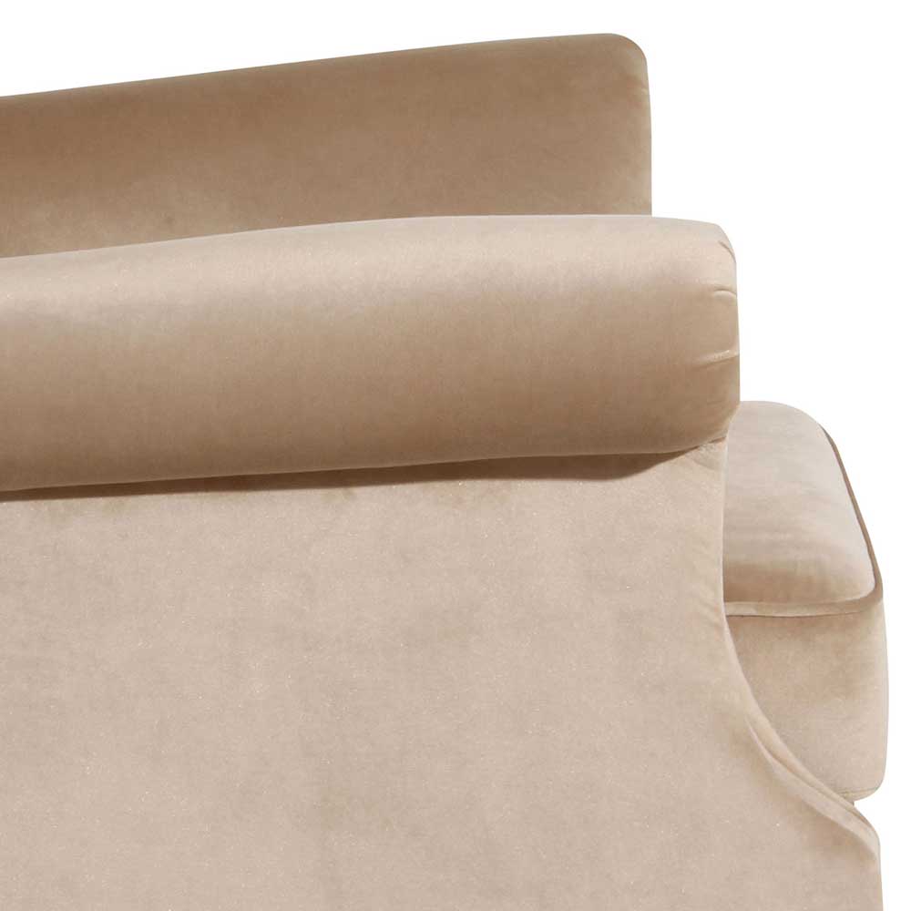 Landhausstil Ohrenbackensessel Useda in Beige mit 49 cm Sitzhöhe