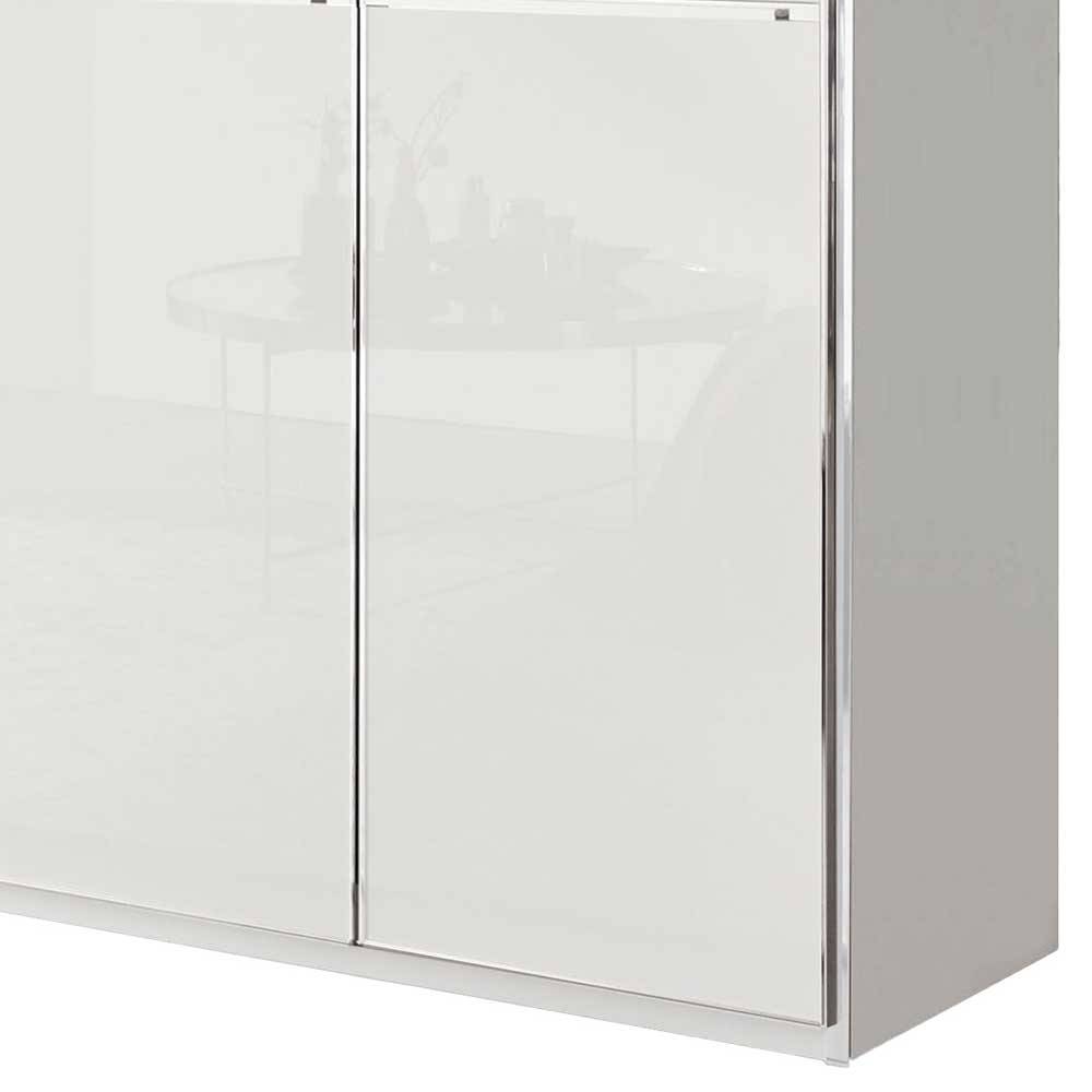 Weißer Schrank Bean 247 cm breit in modernem Design