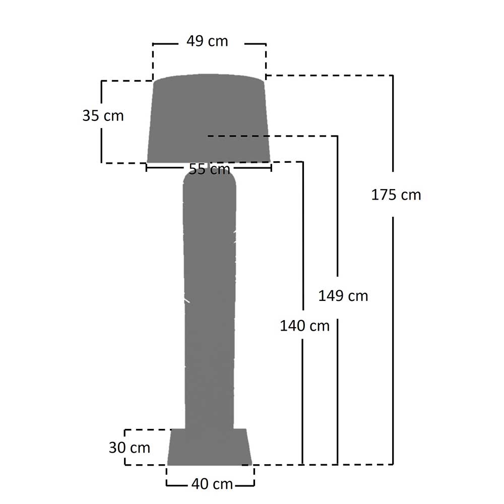 Treibholz Stehleuchte Valmonda im Landhausstil 175 cm hoch