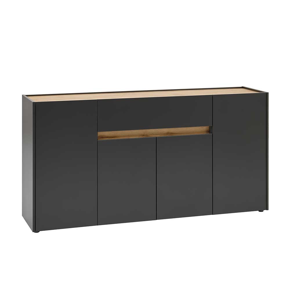 Sideboard Uzniana in Wildeichefarben und Anthrazit