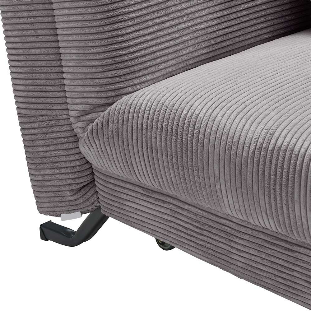 Ausklappbares Sofa Viodora mit Schlaffunktion aus Cord