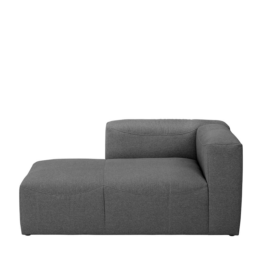 Couch Modul Recamiere Felictia in Anthrazit 160 cm tief