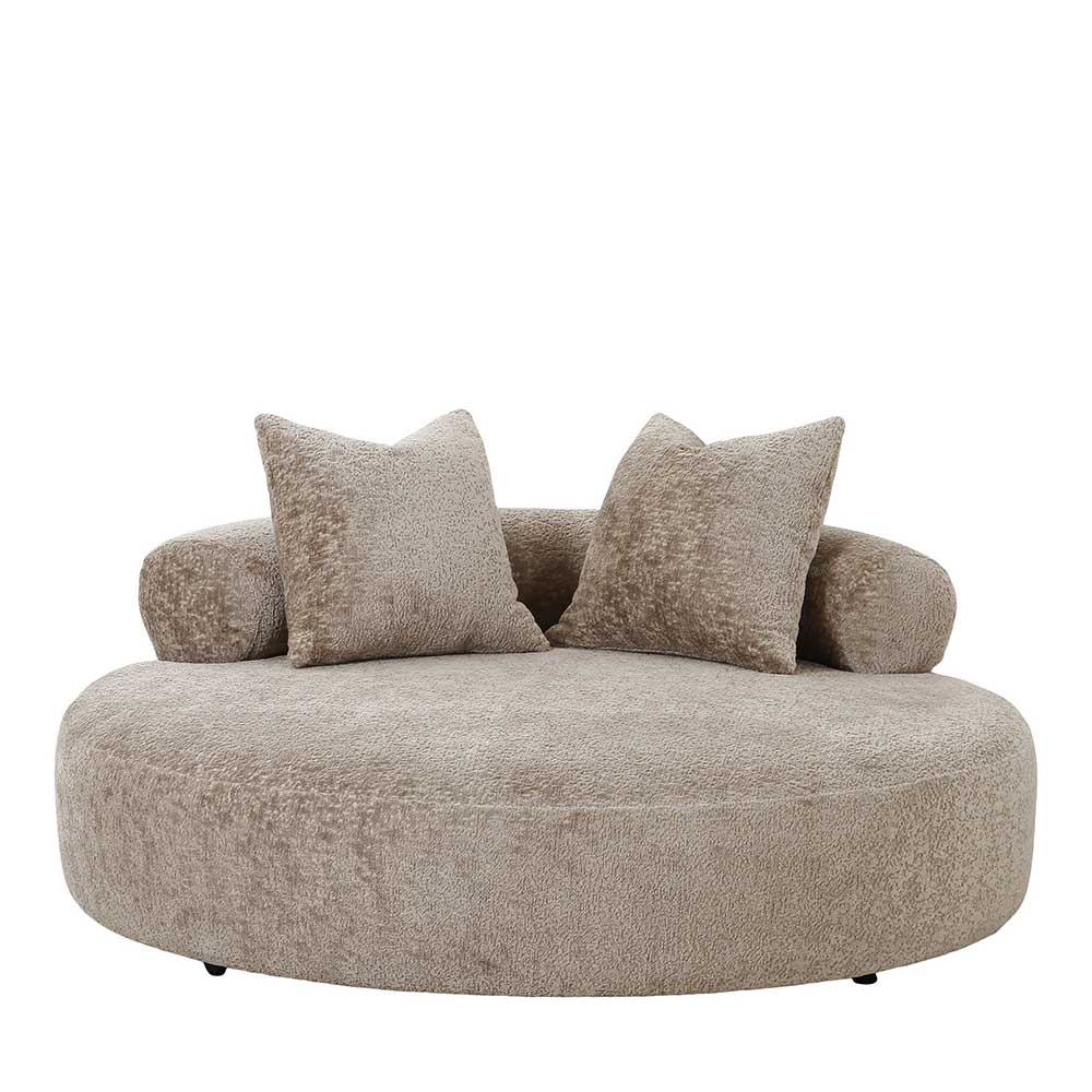 Rundsofa Nerella in Beige 160 cm breit