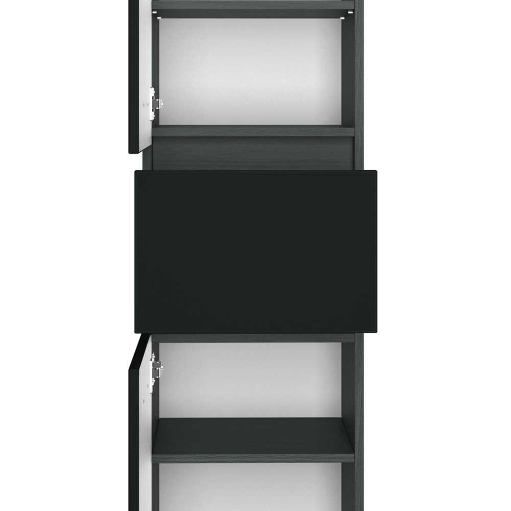 Bad Möbel Set Vedencian in Dunkelgrau 120 cm breit (dreiteilig)