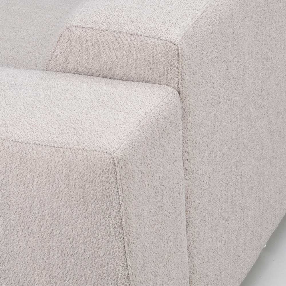 Viersitzer Couch modern Mezzo in Cremefarben aus Boucle Stoff