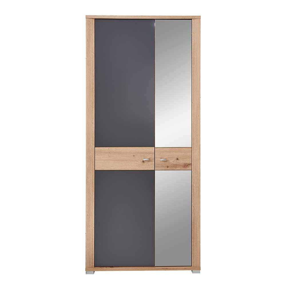 Garderobenschrank Barossio mit Spiegeltür 193 cm hoch