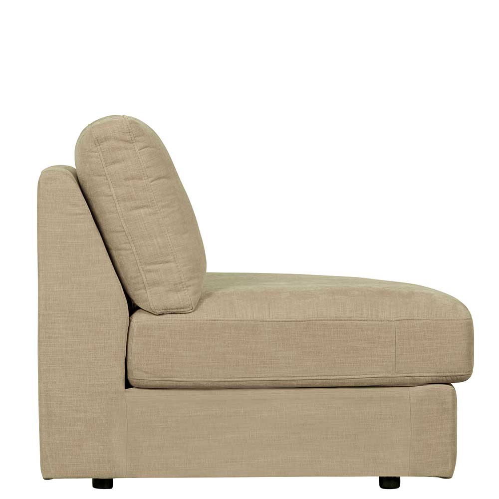 Modulsofa Abschluss Element rechts Pilamonia in Beige Rücken echt bezogen