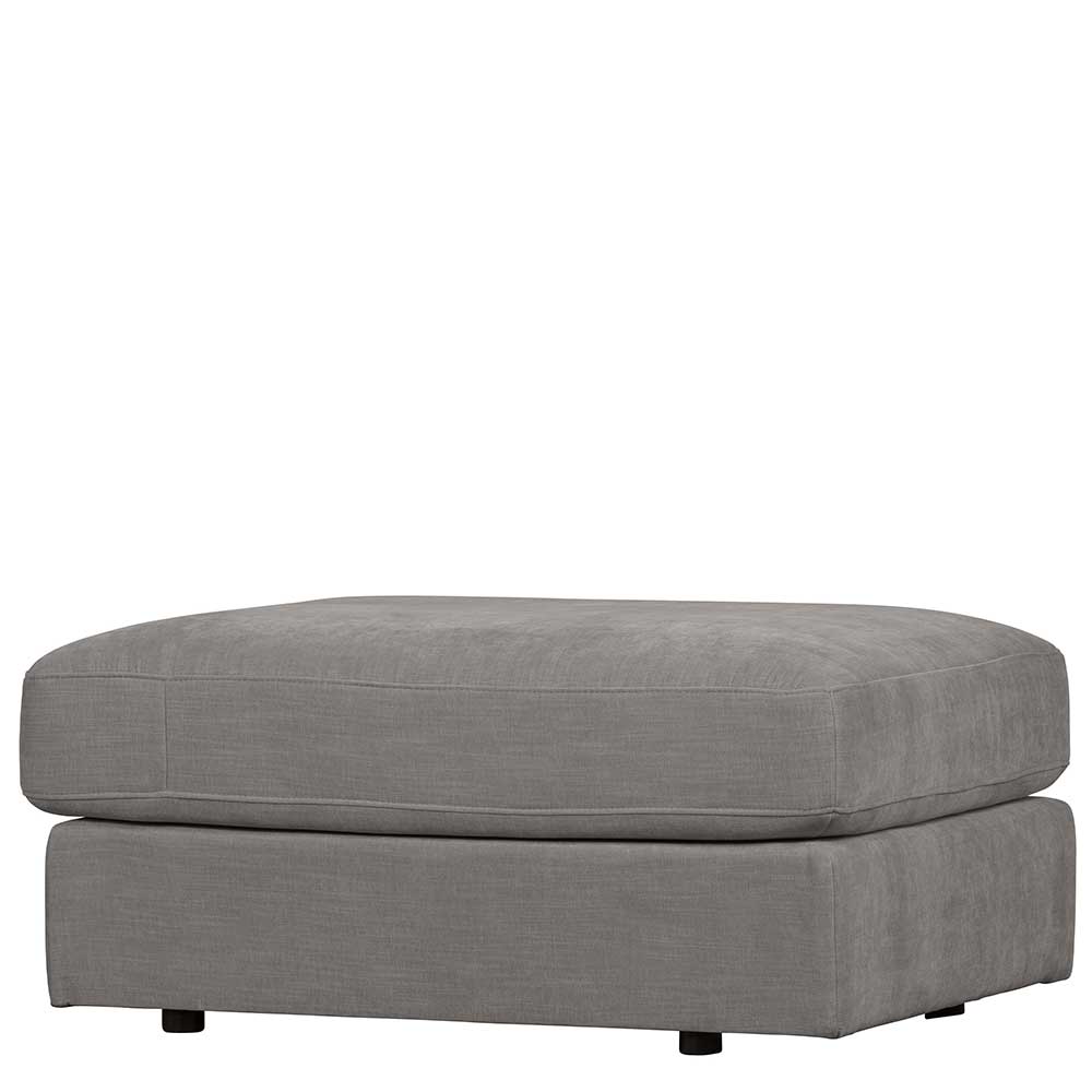 Polsterhocker für Modulsofa Fredoco in Grau 44 cm Sitzhöhe