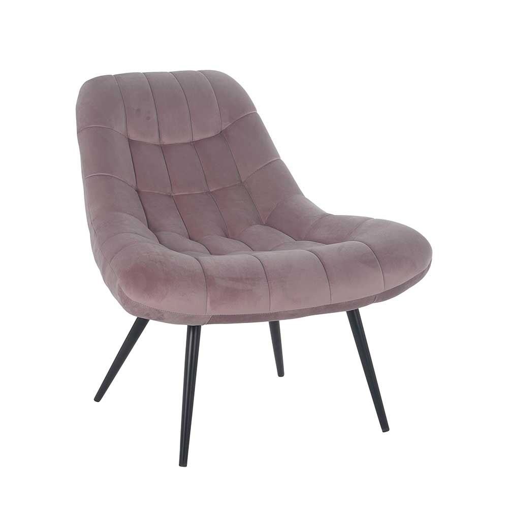 Design Lounge Sessel Azuro in mit Dunkelgrau Sitzhöhe cm Samt 50