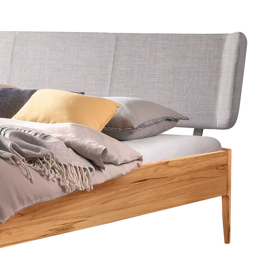 Wildbuche Bett 140x200 cm Malibu in modernem Design 38 cm Einstiegshöhe