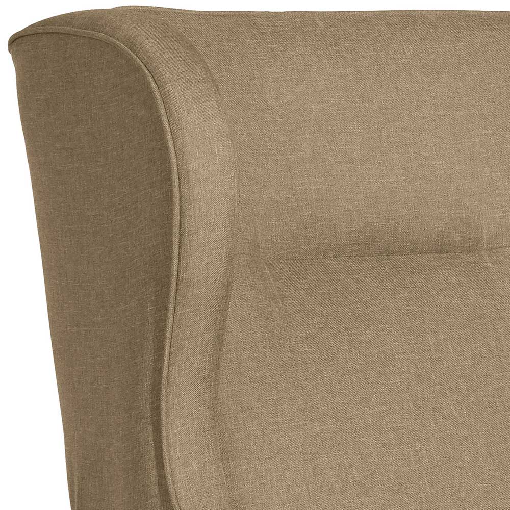 Lesesessel Infermo in Beige und Buchefarben optional mit Hocker