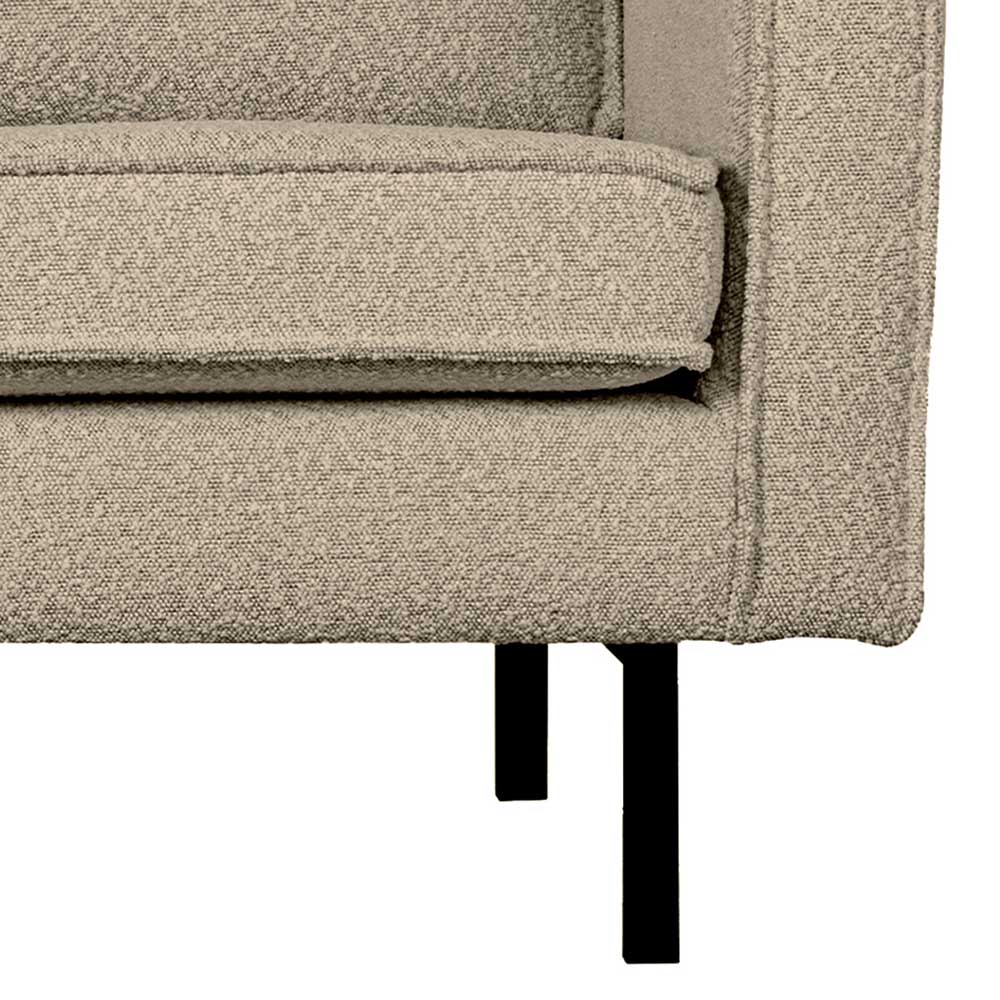 Daybed Retro Stil Catanias in Beige Boucle mit Fußgestell aus Metall