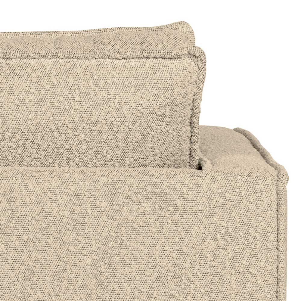 Retro Polstersessel Catanias in Beige Boucle mit Vierfußgestell aus Metall