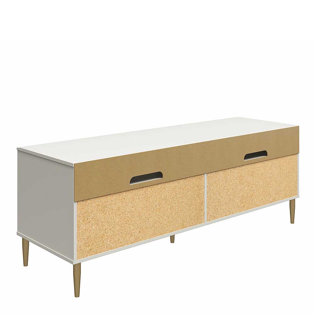 TV Lowboard Seletana in Taupe im Skandi Design