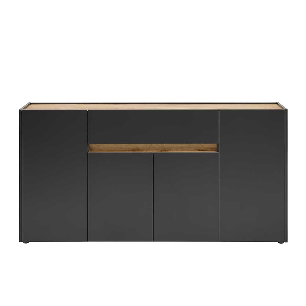 Sideboard Uzniana in Wildeichefarben und Anthrazit