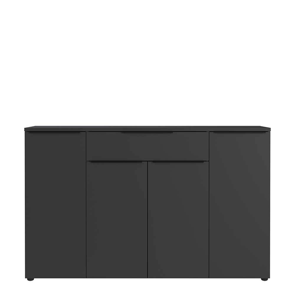 Aktenschrank Abby 160 cm breit in Dunkelgrau