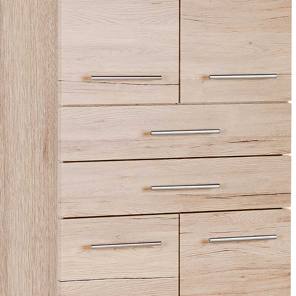 Badezimmerhochschrank Play in Eiche Bianco Touchwood 179 cm hoch