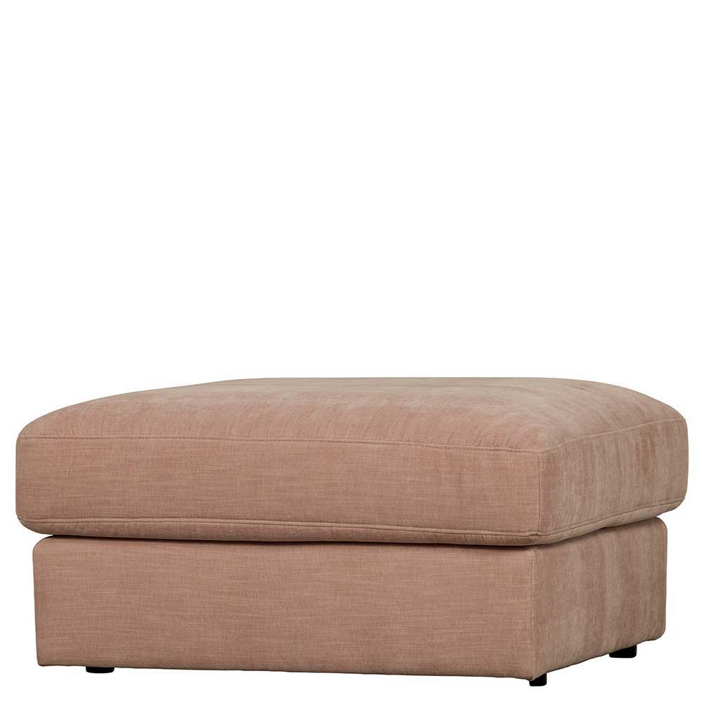 Rosa Dreisitzer Couch Oktamian - Modulsofa mit Armlehne