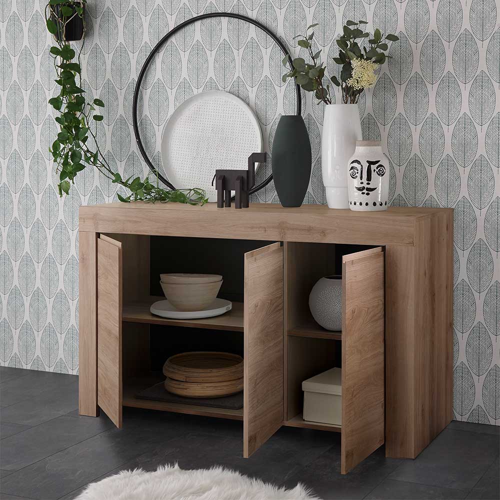 Sideboard Wandy in Eichefarben mit 3 Türen