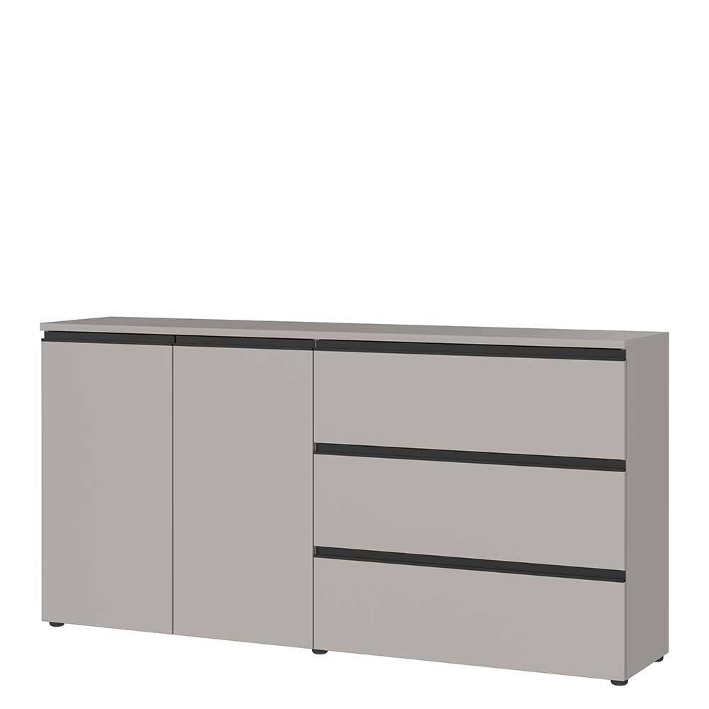 Sideboard Tumeato mit drei Schubladen in Grau