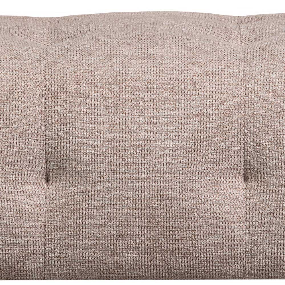 Chenille Couchhocker Timent in Mauve mit Vierfußgestell aus Holz