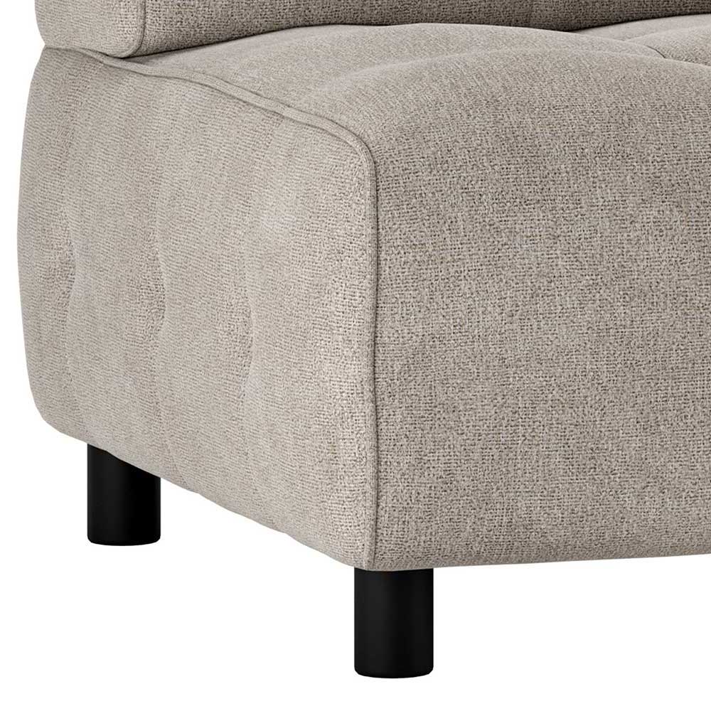 Modulsofa Ecke Graugrün Metrianos in modernem Design 122 cm breit