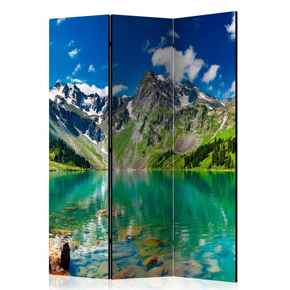 Umkleidewand Lairan mit Bergsee Motiv 135 oder 225 cm