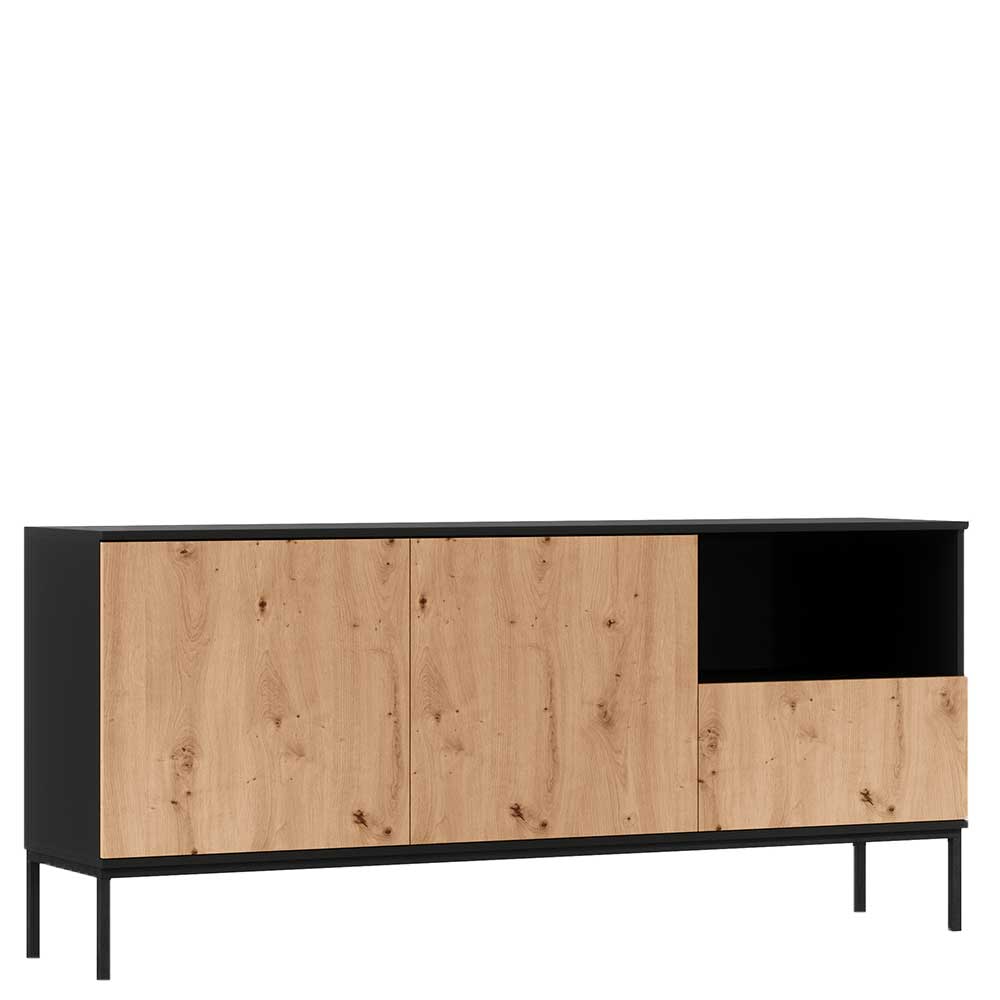 Sideboard Balata I in Wildeichefarben mit einem offenen Fach