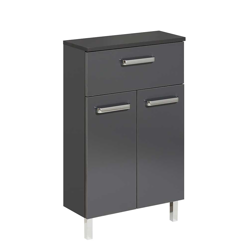 Moderner Badschrank Nilium in Anthrazit 81 cm hoch