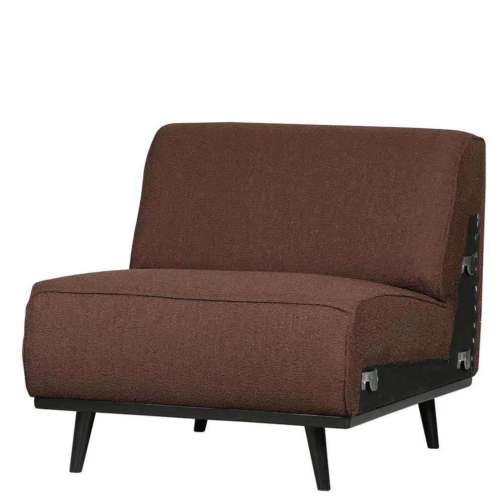 1-Sitzer Element Modulsofa Pyrko in Dunkelbraun 79 cm breit