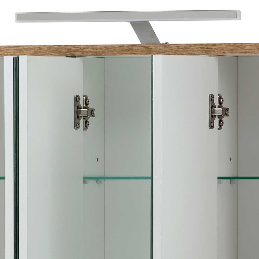 Badezimmerspiegelschrank Livela mit LED Beleuchtung 65 cm breit