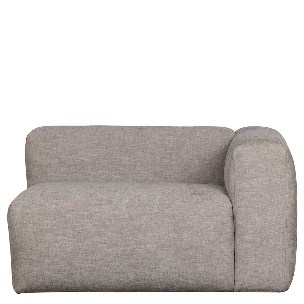 Einsitzer Modul Sofa Wonder in Beigegrau mit Armlehne rechts