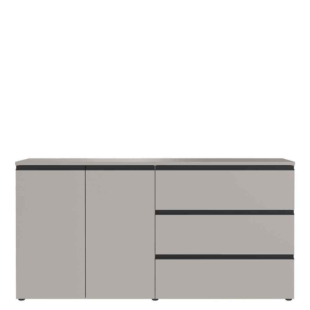 Sideboard Tumeato mit drei Schubladen in Grau